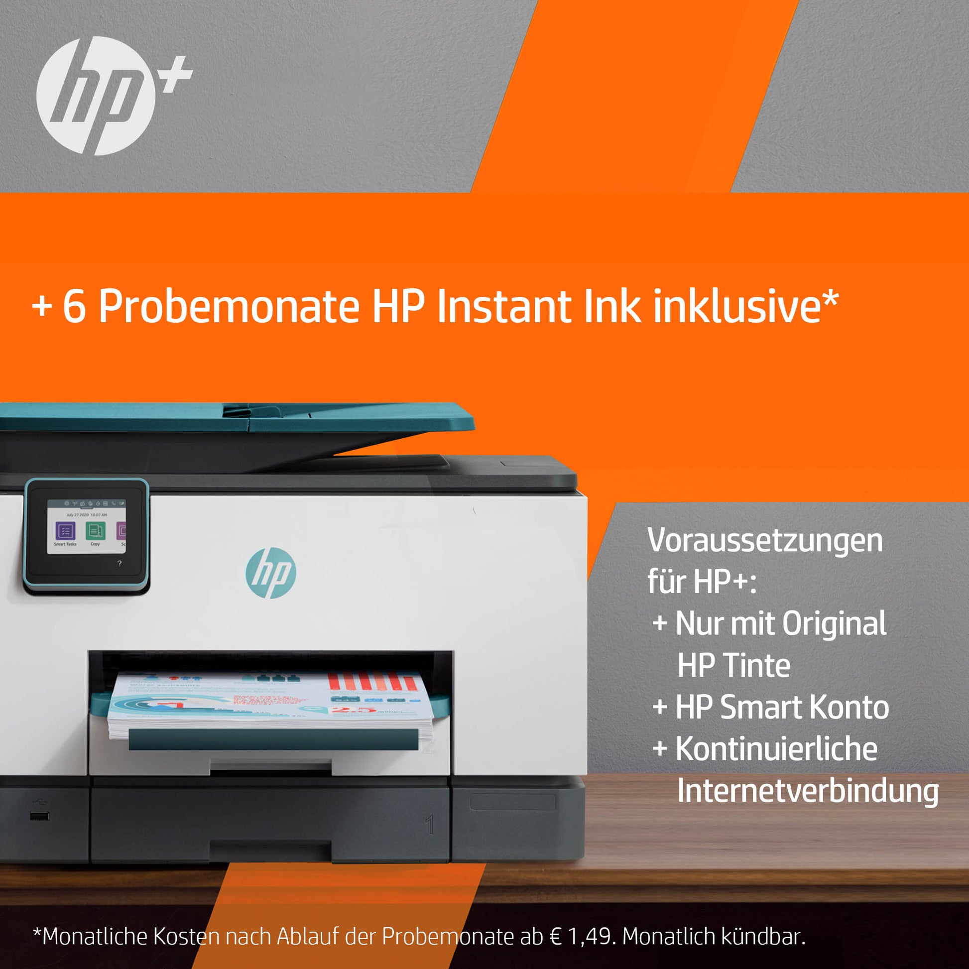 HP OfficeJet Pro 9025e – Farbtintenstrahl-Multifunktionsdrucker, A4, 4-in-1, Duplex, ADF, WLAN/LAN