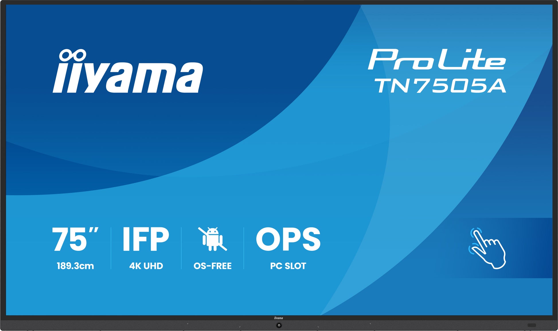 iiyama TN7505A-B1AG – Interaktives Display 74,5" – 3840 × 2160 (4K UHD), IPS, 450 cd/m²