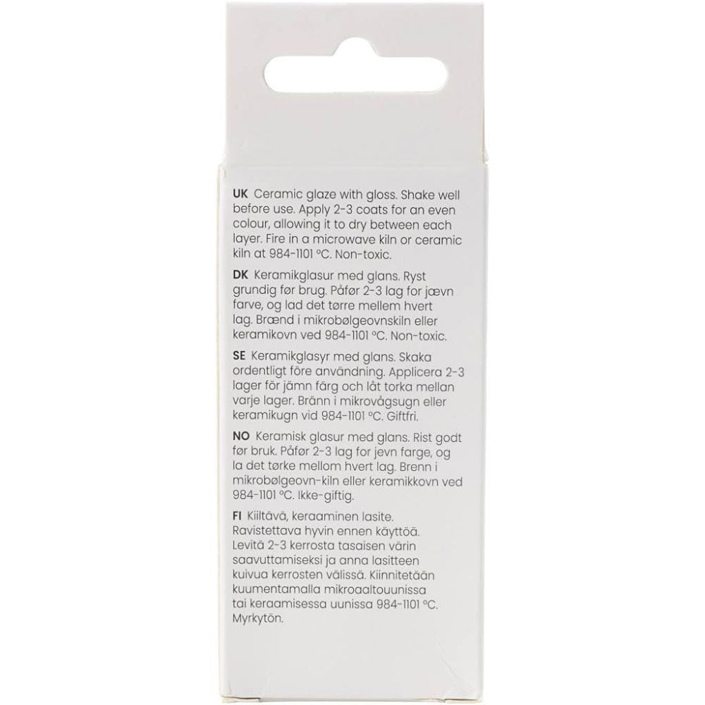 Creativ Company Keramikglasur – Weiss – 60 ml – für Keramik