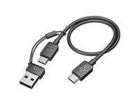Poly Voyager Focus 2 Office-Headset – On-Ear, Stereo, BT, USB-C, ANC, Schwarz, BT 5.1
