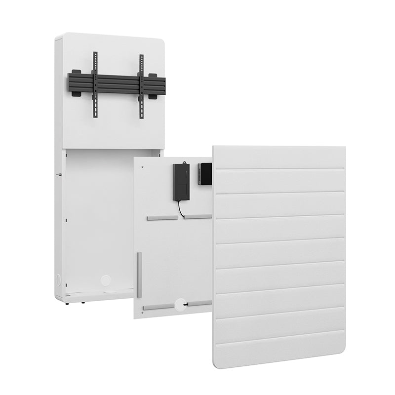 Hagor Wandlift (bodenstehend) – 55–65" – VESA 600×400 – bis 50 kg, Diebstahlsicherung – Weiss