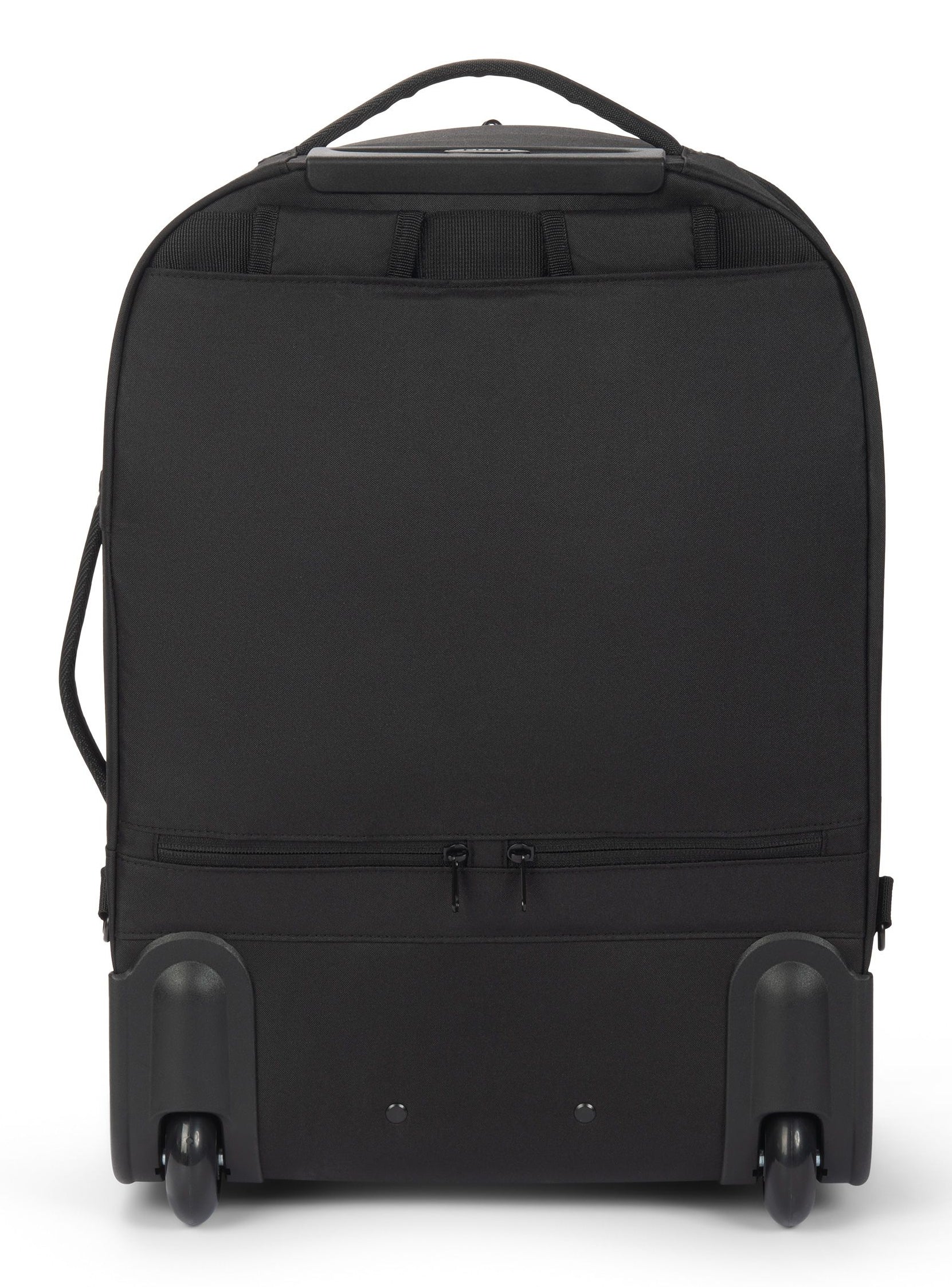 DICOTA Notebook-Rucksack bis 16" – mit Rollen, Teleskopgriff – Schwarz