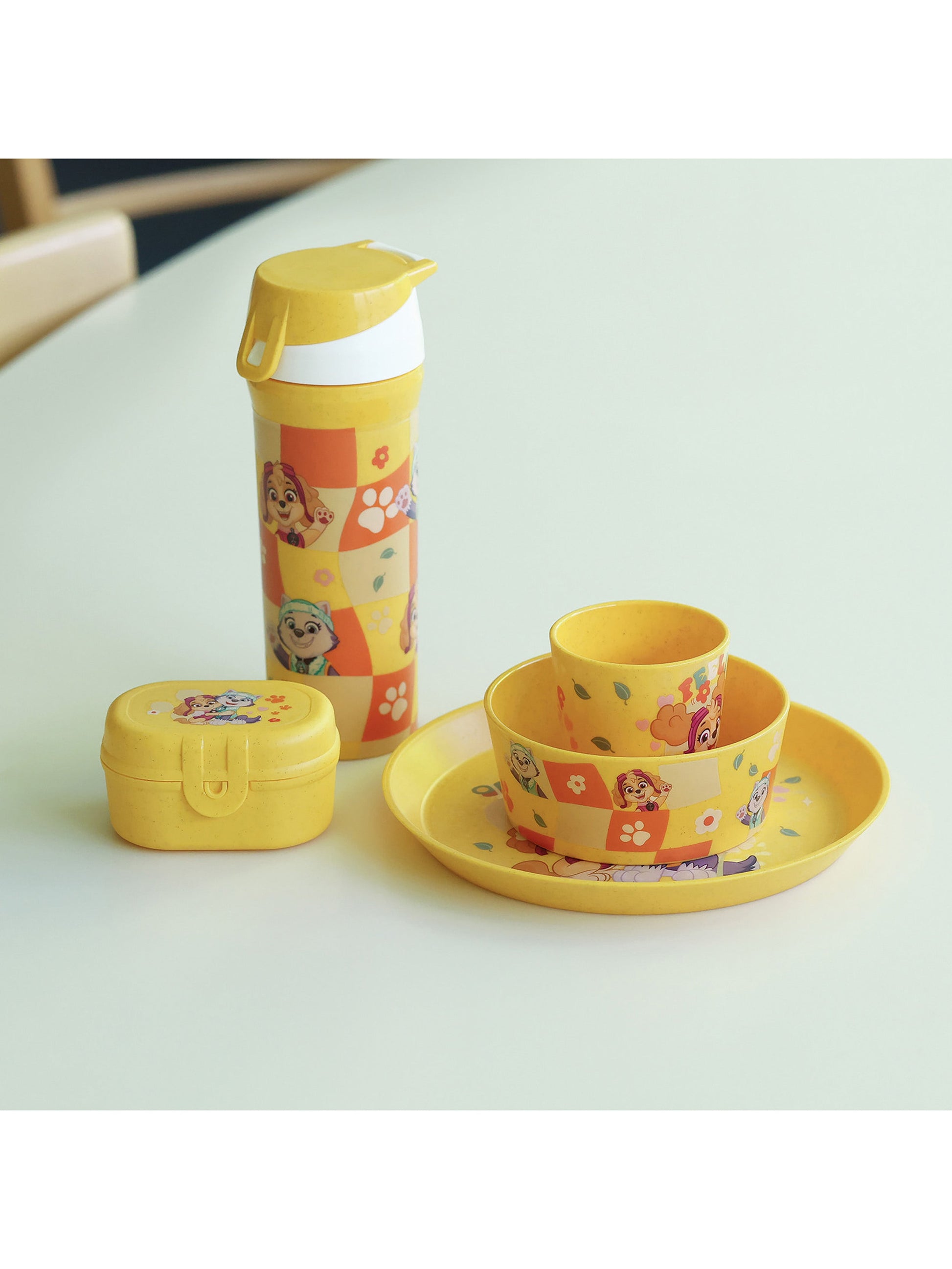 Koziol – Lunchbox 500 ml, 9,6 × 7 × 5,2 cm, Kunststoff (biozirkulär), mehrfarbig/gelb