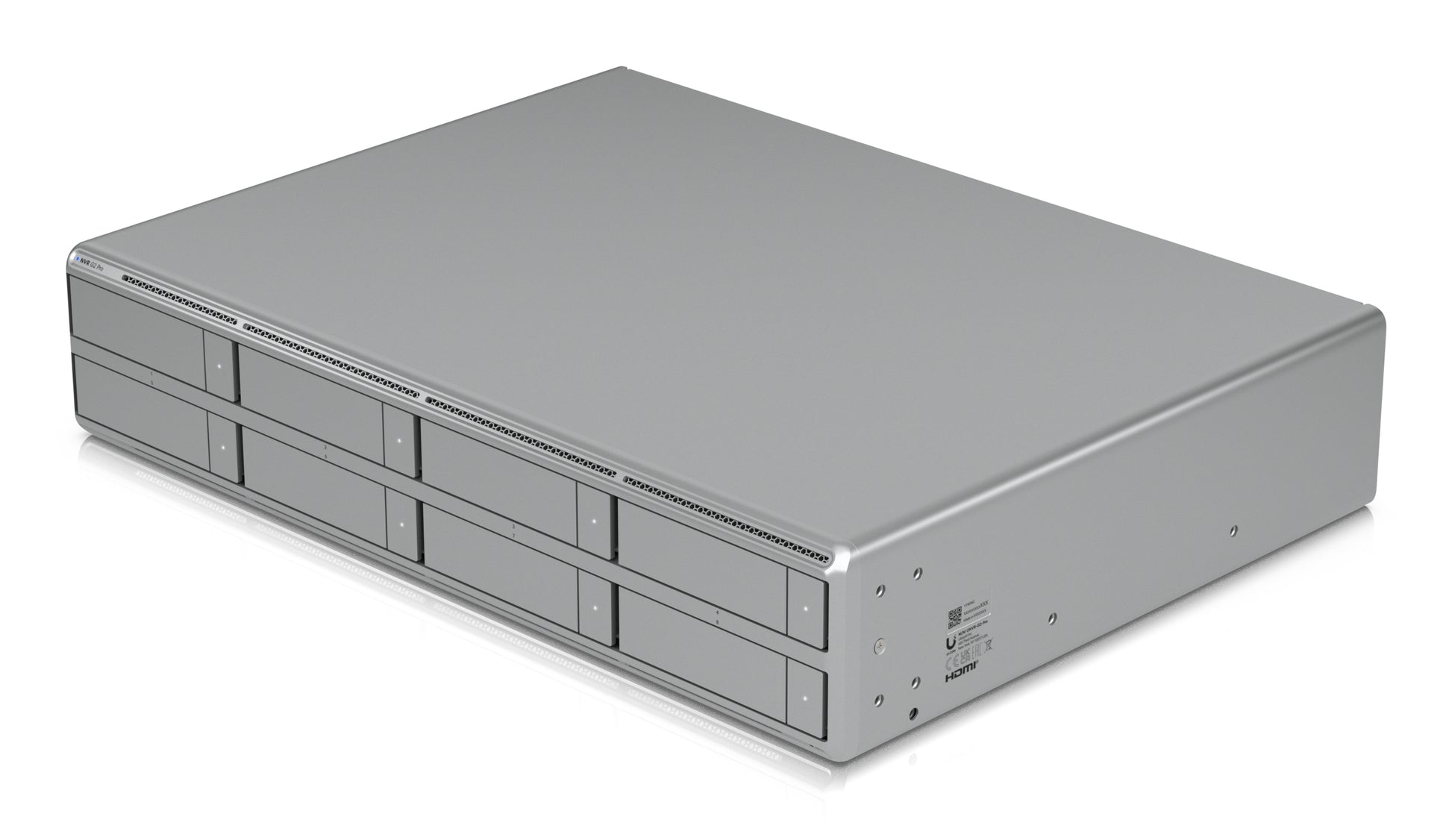 Ubiquiti UniFi Protect NVR 2U – 4K – 8× HDD 2,5"/3,5" – RAID – HDMI – 1× 2,5 GbE – redundantes Netzteil