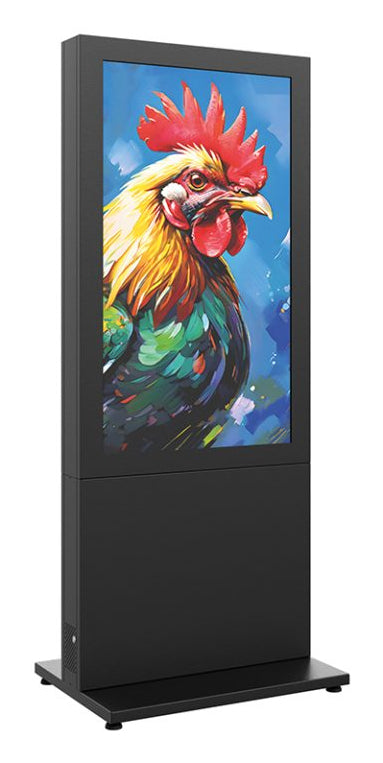 Hagor Digital-Signage-Stand für 55" Displays – abschliessbar, Belüftung – RAL 7016 – HP Kiosk 55" FS