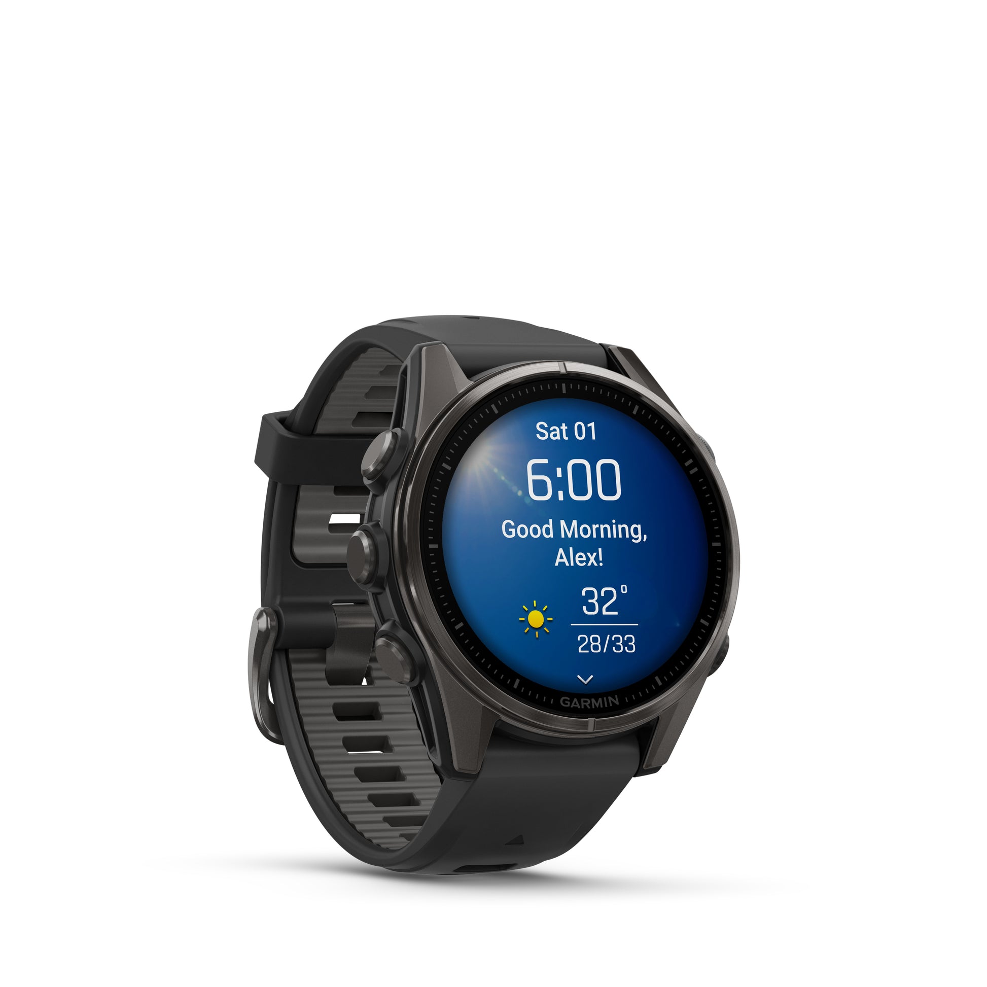 Garmin Fenix 8 – GPS-Smartwatch – 43 mm, 1,3", GPS, WLAN, AMOLED, Saphirglas, 100 m, Schwarz/Dunkelgrau