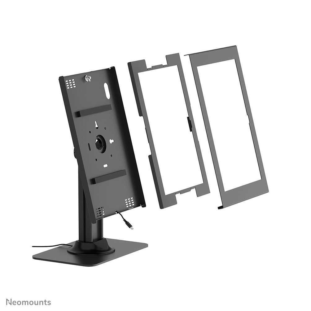 Neomounts Tablet-Wandhalterung – für bis zu 14,6", abschliessbar, VESA 75×75 – Schwarz