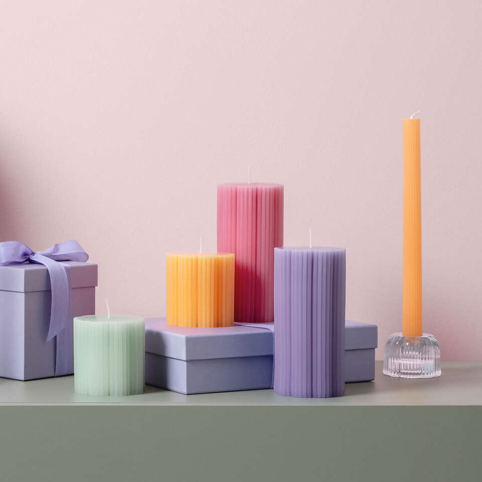 Villeroy & Boch Stabkerze – Ø 2 × 25 cm – rosa, 2-teilig