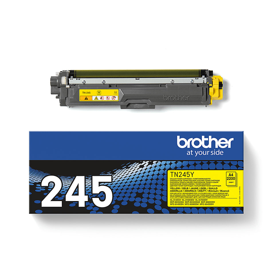 Brother Toner TN-245Y – gelb, 2200 Seiten – für Brother HL-3140CW/HL-3150CDW/HL-3170CDW und andere