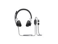 Logitech Zone Wired UC 981-000875 – Duo Headset (On-Ear) – USB-C – Graphit – für PC/Mac/ChromeOS