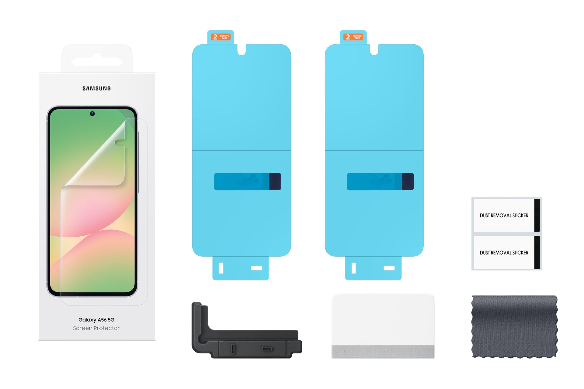 Samsung Displayschutz (Folie), Antireflex – für Galaxy A56 5G – mit Applikator