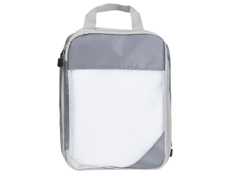 KOOR Packhilfen-Set (Grösse S) – mit Reissverschluss, Tragegriff – 30×9×20 cm – Grau – Polyester – 2-teilig