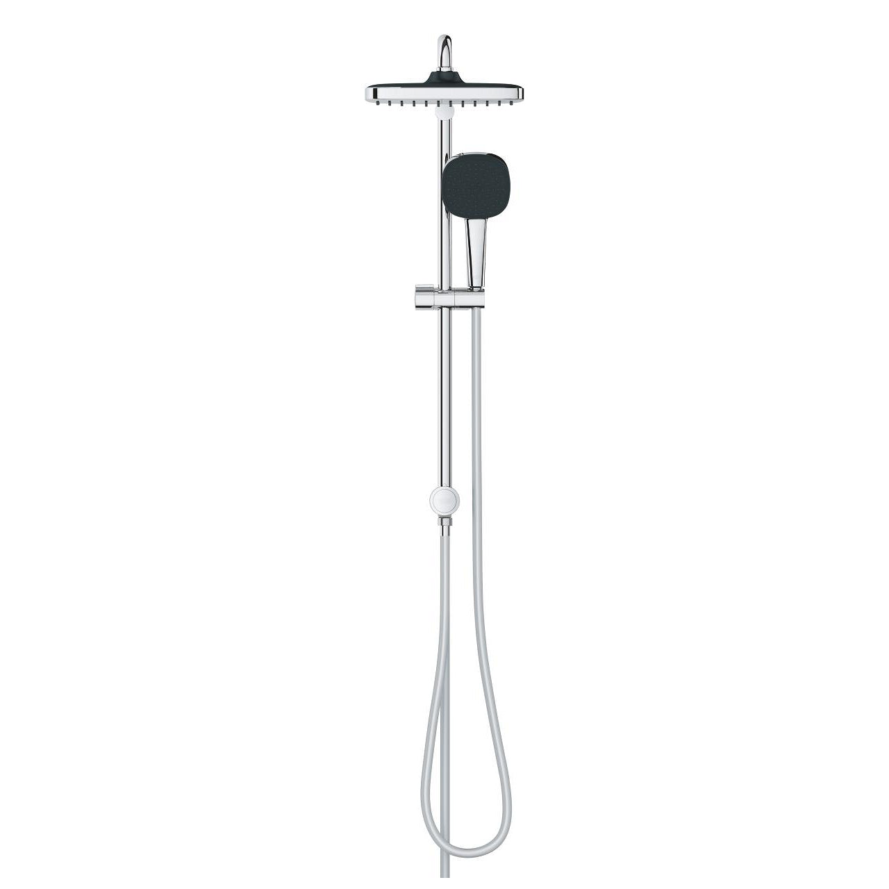 GROHE Duschsystem Vitalio Comfort 250 Flex – Schlauchlänge 125 cm, Kunststoff, Ohne Mischer, Chrom