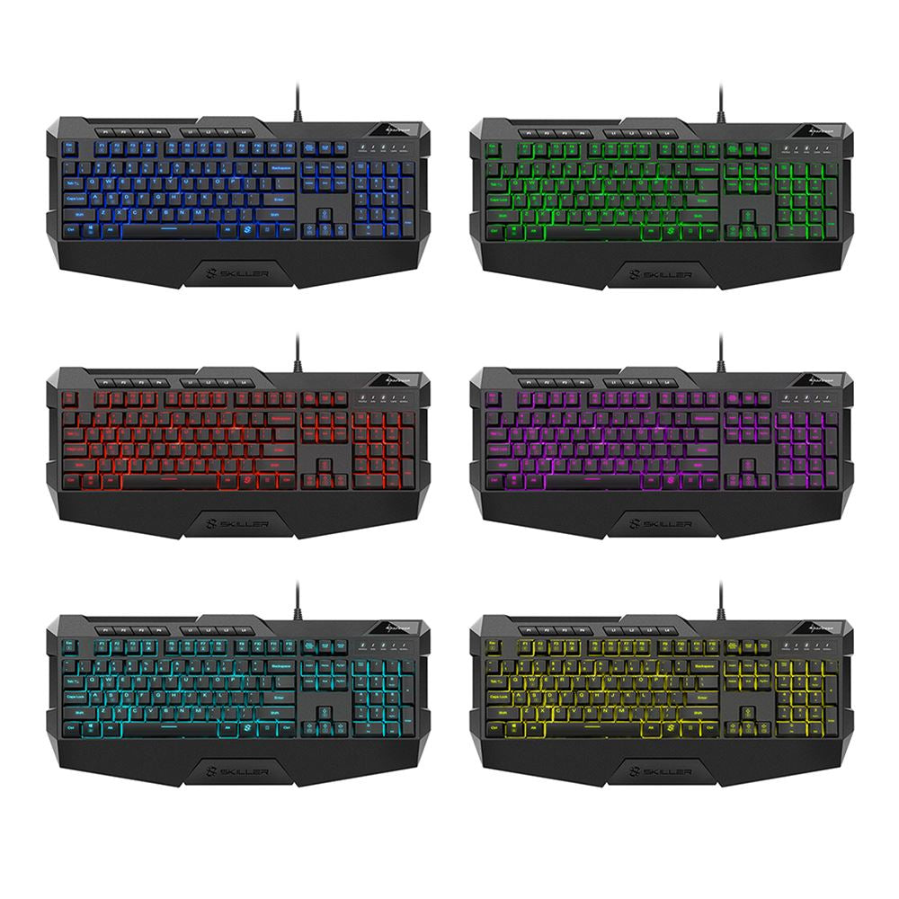 Sharkoon Skiller SGK4 – Gaming-Tastatur 100% – Membran – kabelgebunden (USB-A) – RGB – QWERTZ (DE) – schwarz