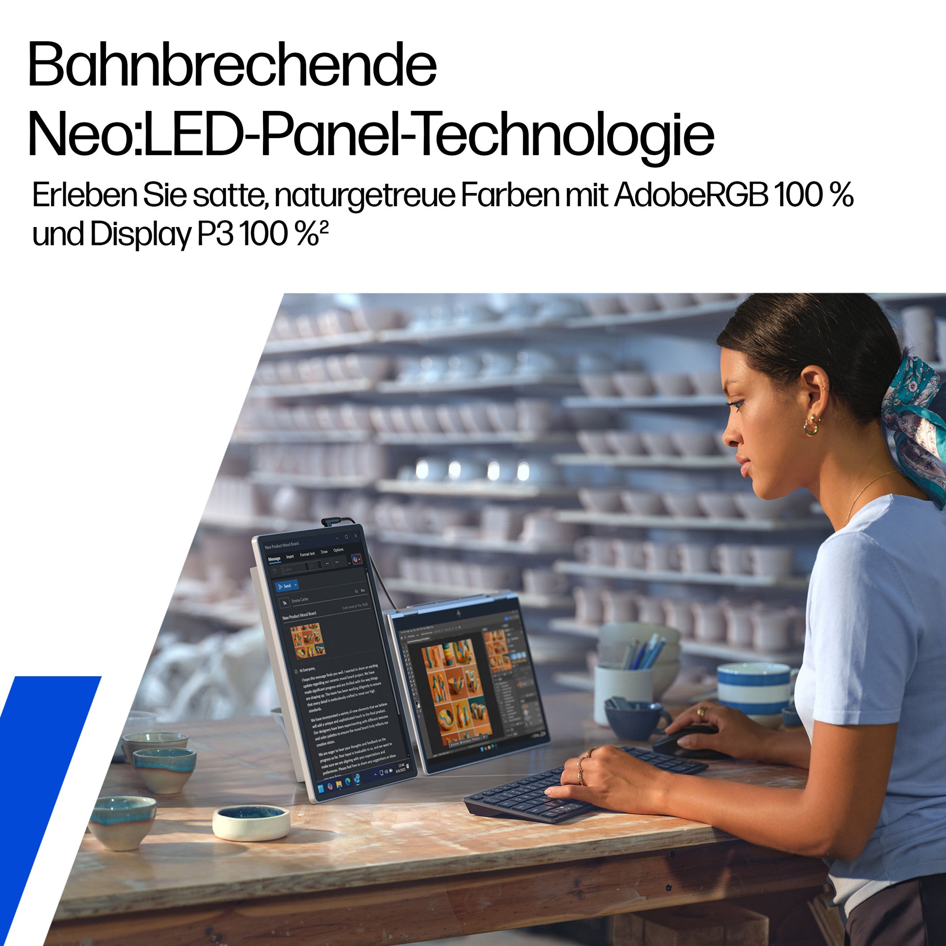 HP Series 5 Pro 514pn – Tragbarer Monitor, 14", IPS Schwarz, 75 Hz, 400 cd/m², 2× USB-C, Silber