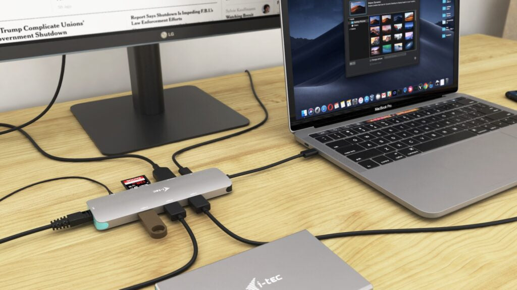 i-tec MetalNanoDock Dockingstation – USB-C, HDMI, 3× USB-A, 100 W PD, GbE, für Windows/Mac/ChromeOS