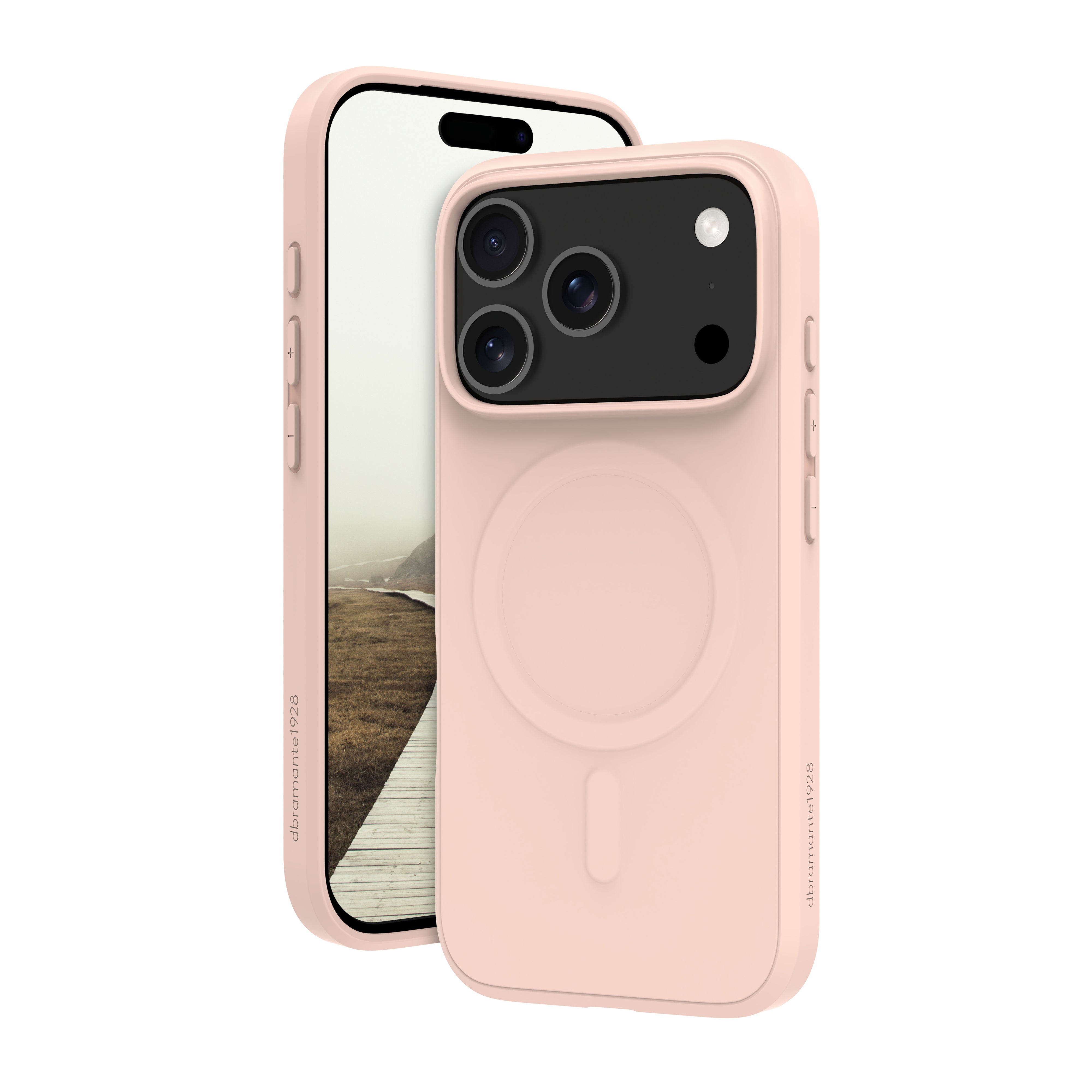 dbramante1928 Greenland Pro MS Backcover – für Apple iPhone 17 Pro, mit Kartenfach, Kunststoff, Pink