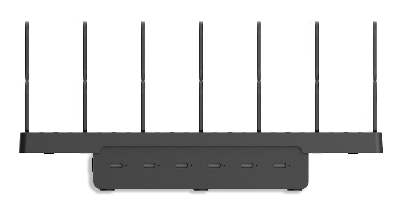 LMP SmartCharge 6P Ladegerät – 72 W, 6× USB-C, GaN – für USB-C-Geräte