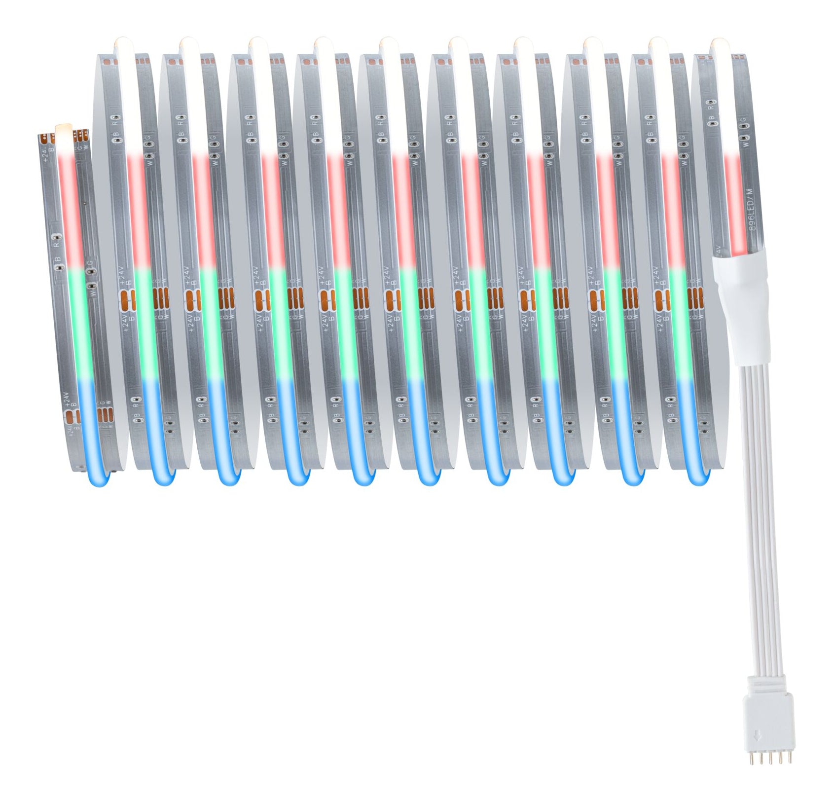 Paulmann LED-Strip – 3 m, 1590 lm, 18 W, RGBW/3000 K, dimmbar, silber, inkl. Netzteil, Fernbedienung