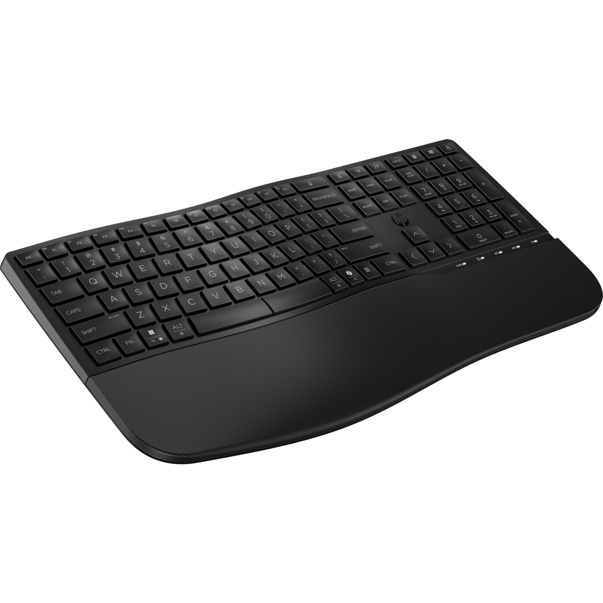 HP 685 Comfort – Tastatur – Membran – Bluetooth & 2,4 GHz – mit Handballenauflage – Schwarz