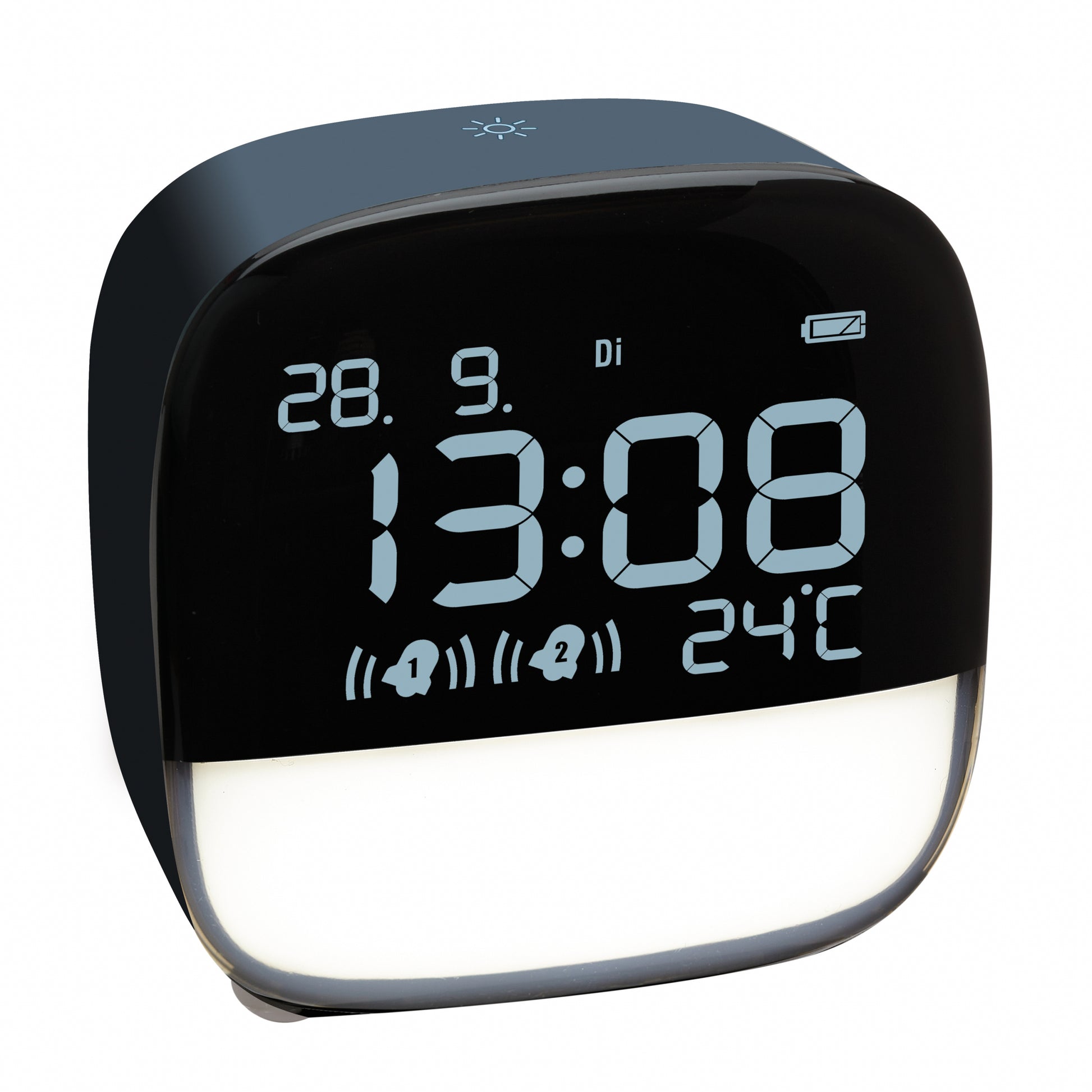 TFA-Dostmann TFA Dostmann Digitalwecker – Snooze, Thermometer, USB, 6,7 × 8,1 × 8,2 cm, Blau