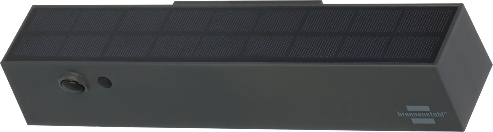 Brennenstuhl Aussenwandleuchte – 4000 K – IP54 – Akku & Solar – Dämmerungssensor – Grau – Kunststoff