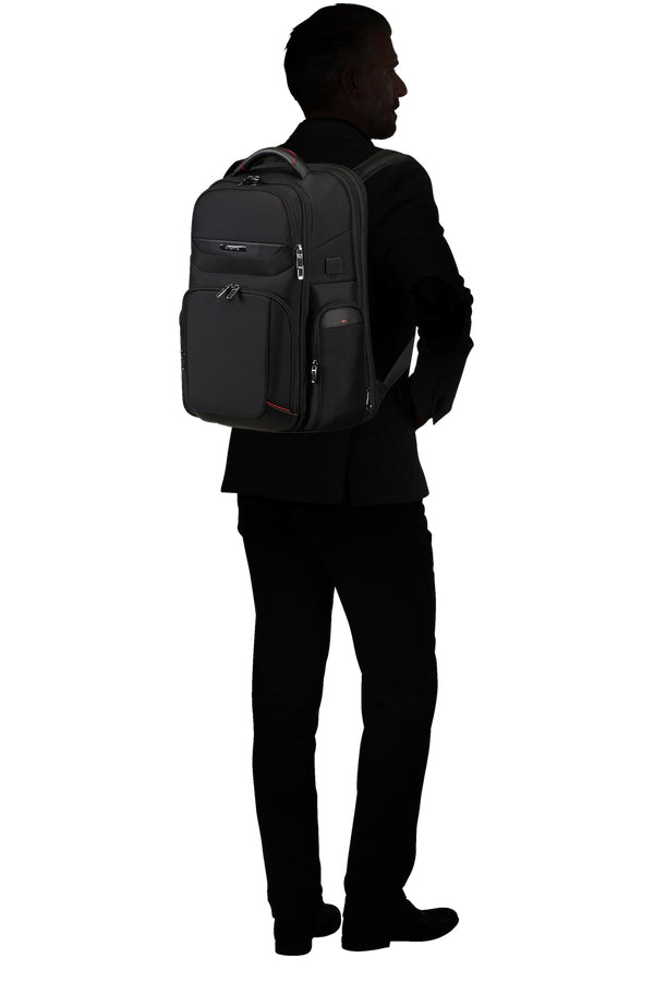 Samsonite Pro-DLX 6 3V Notebook-Rucksack – für Notebooks bis 17,3", RFID-Fach, USB-Anschluss, Nylon, schwarz