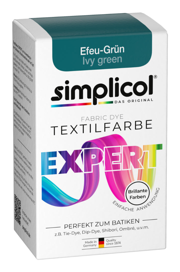 Simplicol Textilfarbe – Efeugrün – 150 ml – für Gewebe