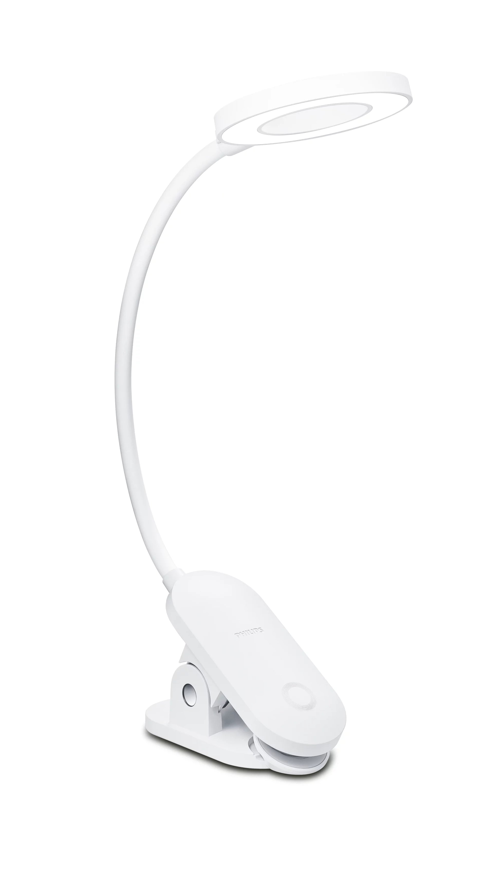 Philips by Signify Philips Tischleuchte Forys Clip – 4000 K, 200 lm, 5 W, dimmbar, EyeComfort, weiss