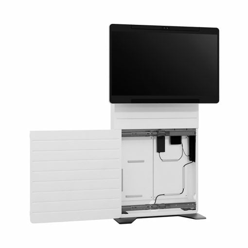 Hagor Bodenständer – bis 55" – Motorisiert, Höhenverstellbar, für Cisco Webex Board Pro 55" – Schwarz/Weiss