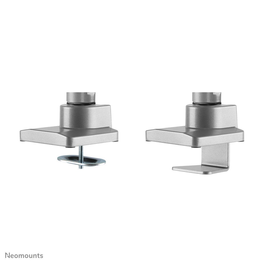 Neomounts NM-D775SILVER – Tischhalterung, Tischklemme, bis 32", VESA 100 × 75 mm, 16 kg, neigbar, Gasfeder-Dämpfung