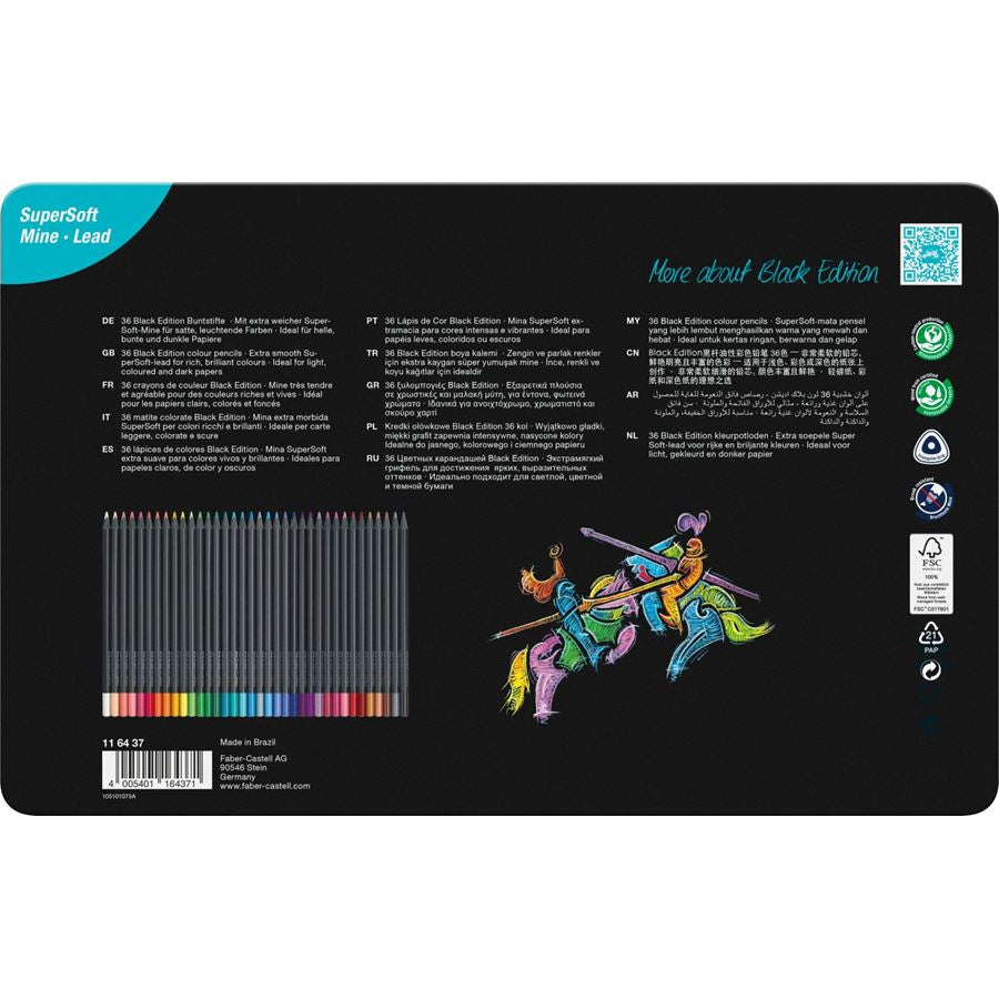 Faber-Castell Buntstifte Classic – 36 Farben, im Metalletui, Ø 3 mm, dreikantig, FSC