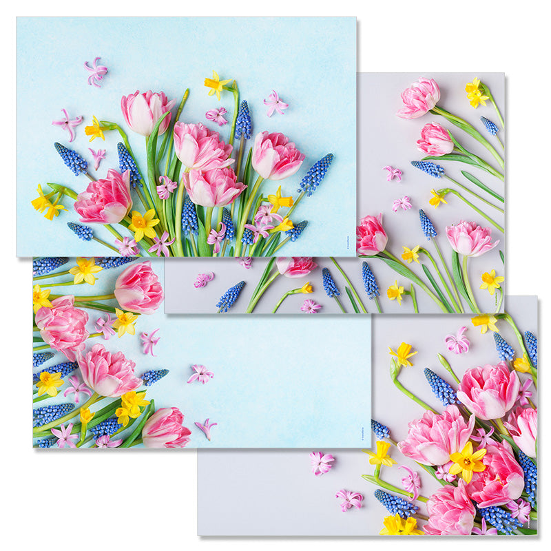 Trendform Tischset Bouquet, Papier, Rechteck – 42 × 29,7 cm – FSC – 48 Stk.