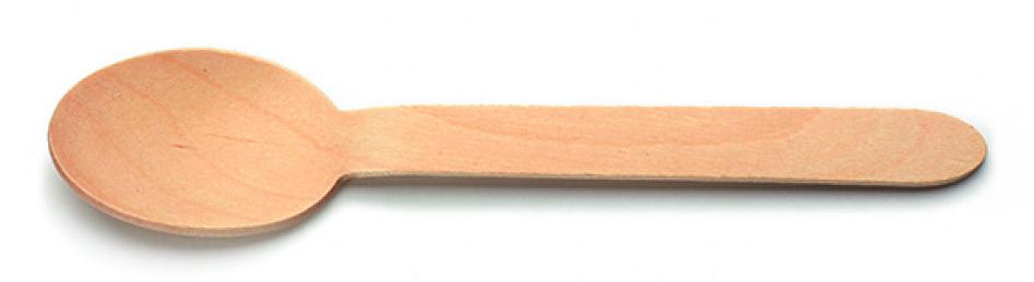 Sier Disposables Sier Holz (Birke) Suppenlöffel, 16 cm – FSC – 100 Stk.