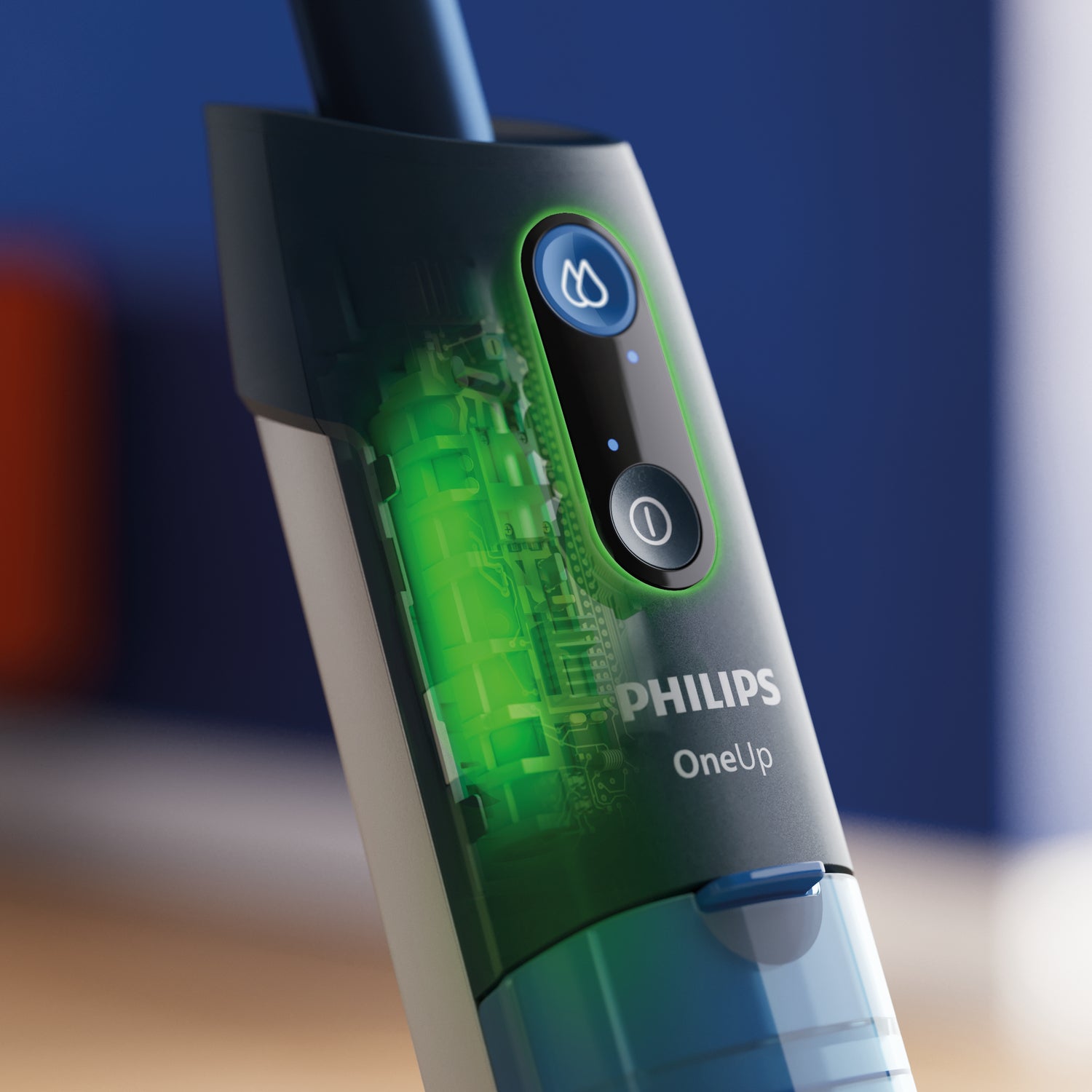 Philips Elektrischer Wischmopp OneUp 5000 Serie – 0,281 l Frischwassertank – 35,0 cm Arbeitsbreite – Blau
