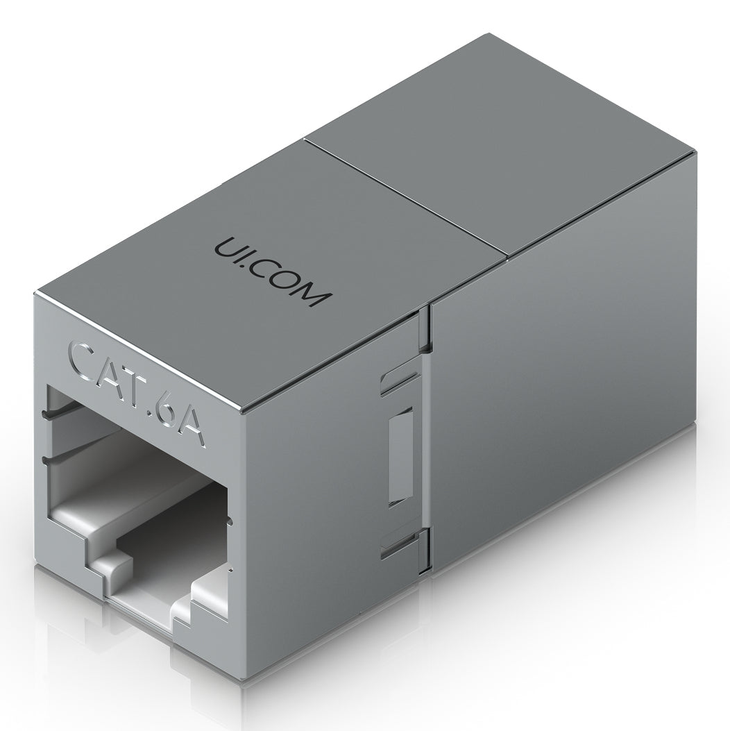 Ubiquiti RJ-45-Kupplung – Cat6a, 10er Pack, Edelstahl, 16×31×16 mm