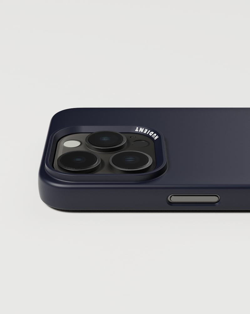 NUDIENT Thin Case – Backcover – für Apple iPhone 15 Pro, MagSafe, Recycling-Kunststoff, Midwinter Blue