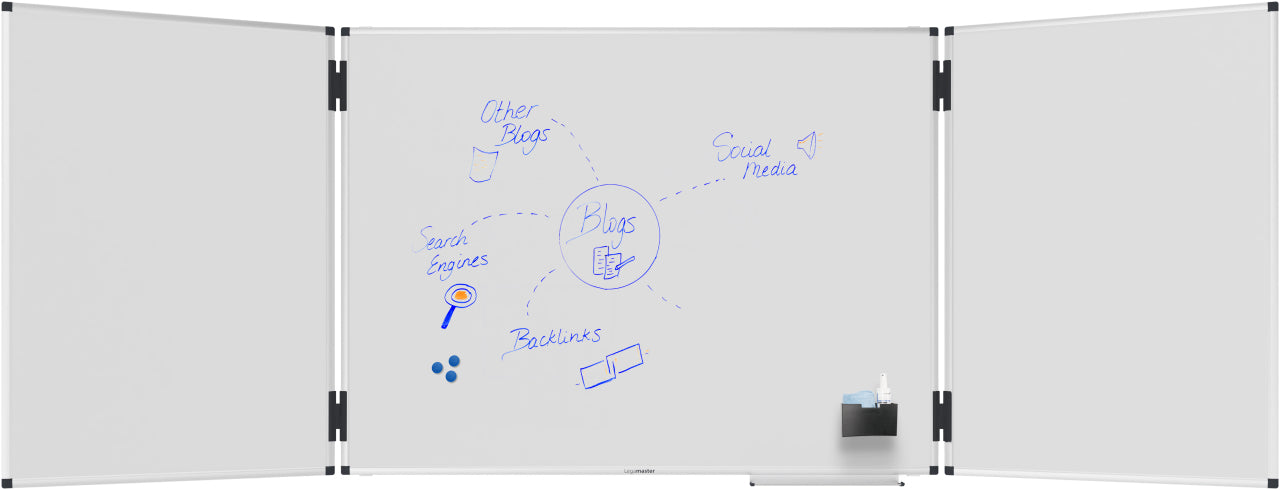Legamaster UNITE PLUS Klapptafel Whiteboard – Emaille, magnetisch – 120 × 90 cm