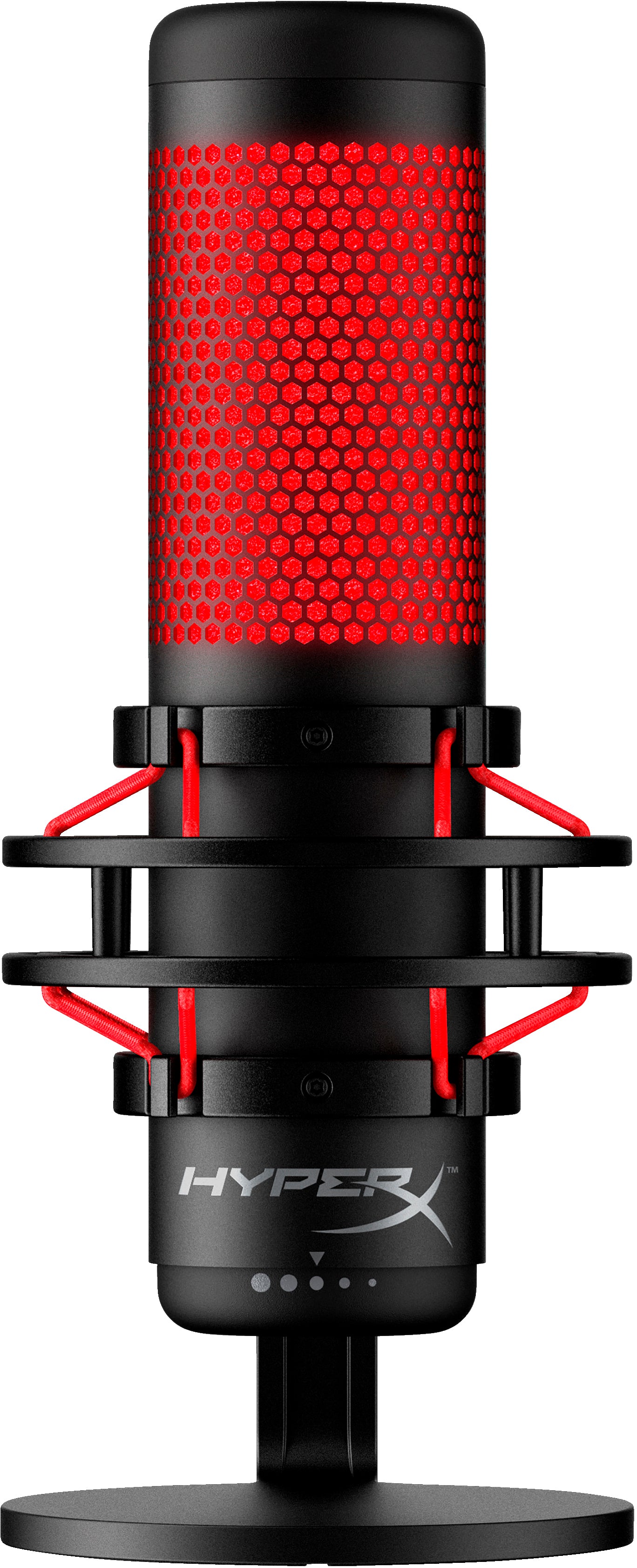 HyperX QuadCast – Tischmikrofon – USB, kabelgebunden, 90 dB SNR, für PC/Mac, PS4/PS5 – Rot