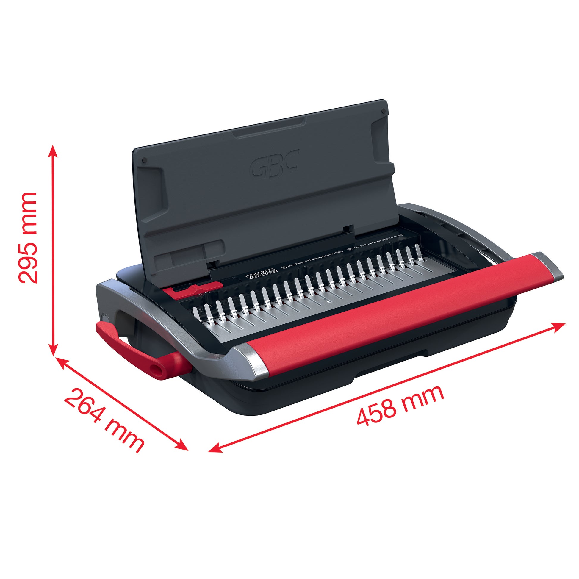 GBC CombBind CB15 Stanz- und Bindemaschine – Plastikbindung, für 21-Loch, A4, bis 15 Blatt