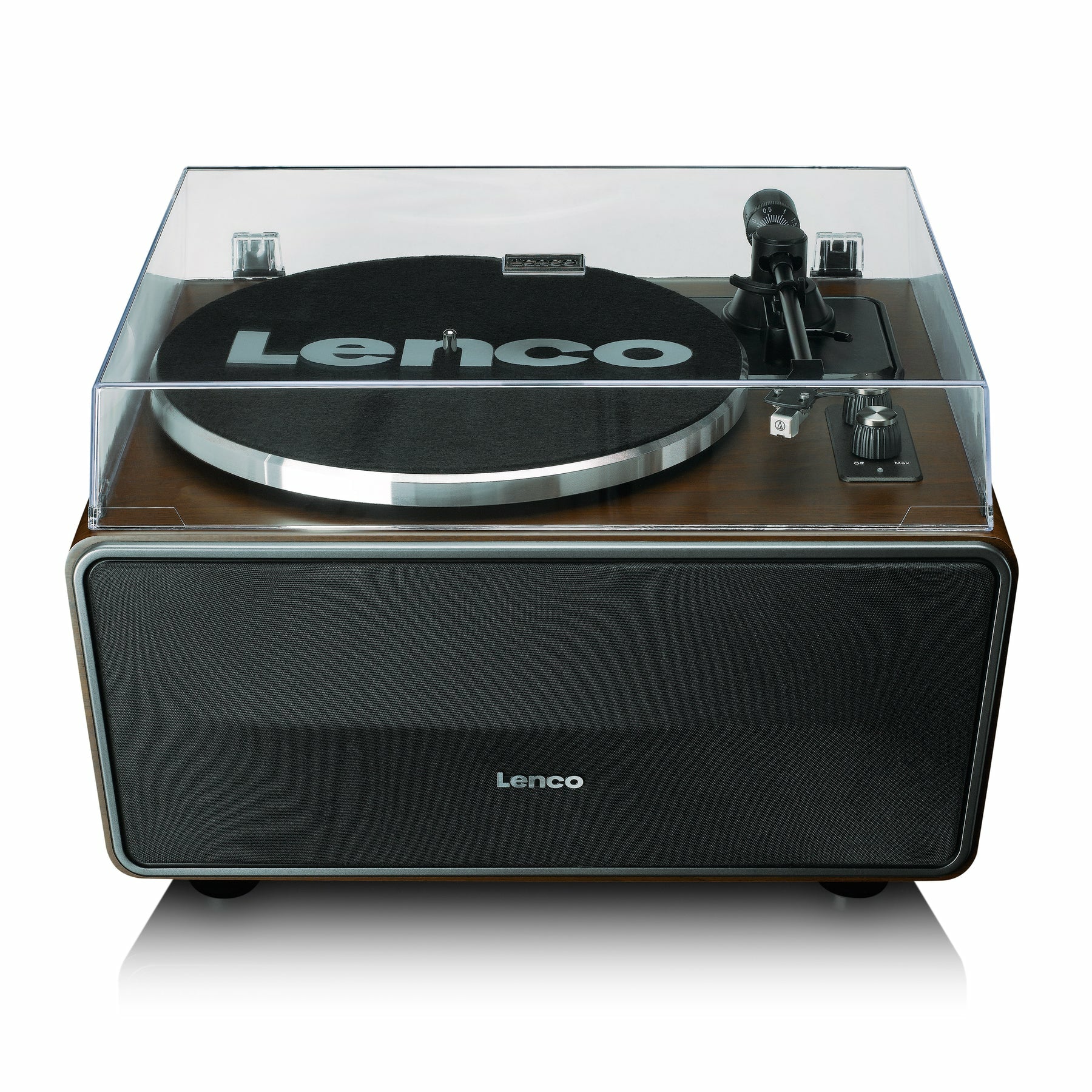 Lenco LS-470WA – Plattenspieler (Riemenantrieb, Start-Stopp), Bluetooth, Phono-Vorverstärker, 33⅓/45 U/min – Nussbaum