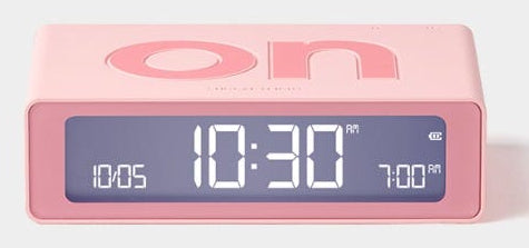 LEXON Flip Mini Digitalwecker – USB, 8 × 2,3 × 4,9 cm, rosa