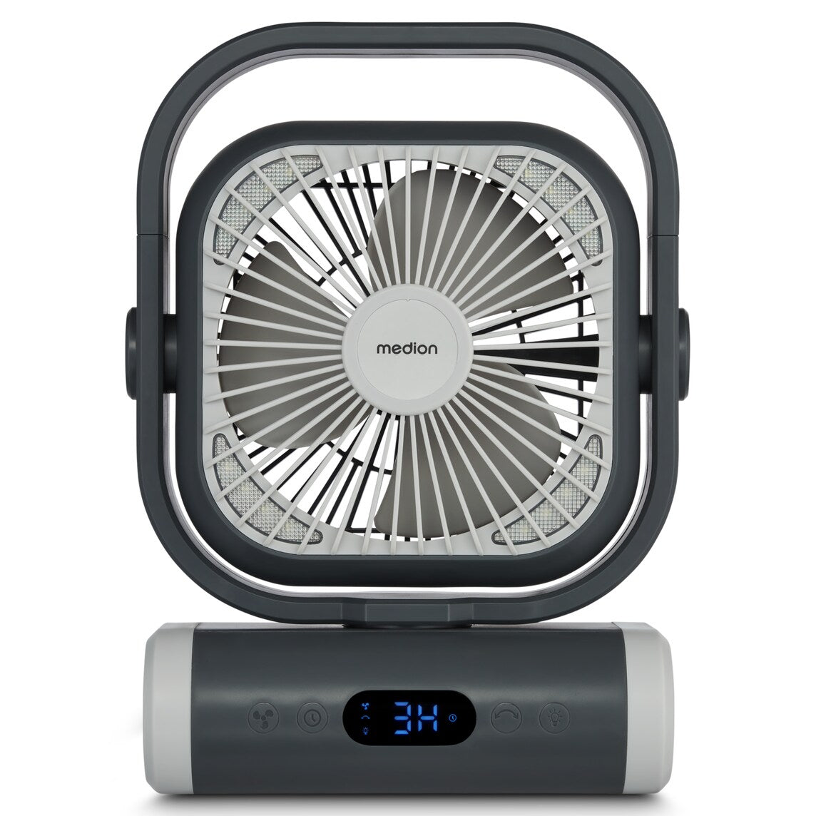 MEDION USB-Tischventilator MD 12065 – 15 cm, 5 Stufen, 20 W, 48 dB(A), Grau