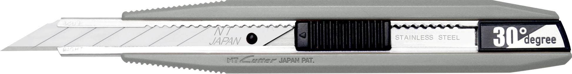 NT Cutter AR30D-SG – Abbrechmesser 9 mm, einziehbar, Edelstahl, grau