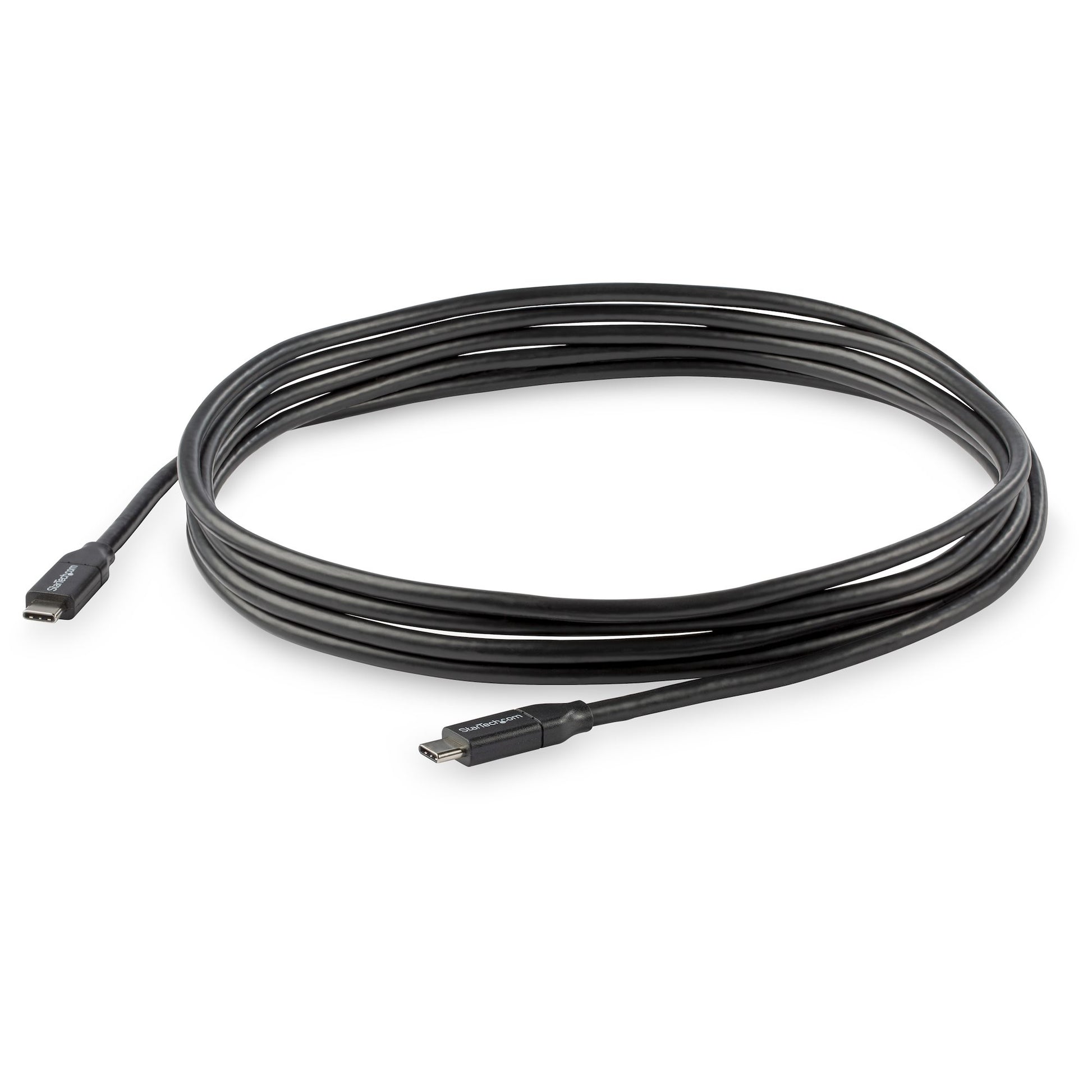 StarTech.com USB-C auf USB-C Kabel – USB 2.0 (480 Mbit/s) – 3 m – PD 100 W – USB-IF zertifiziert – Schwarz