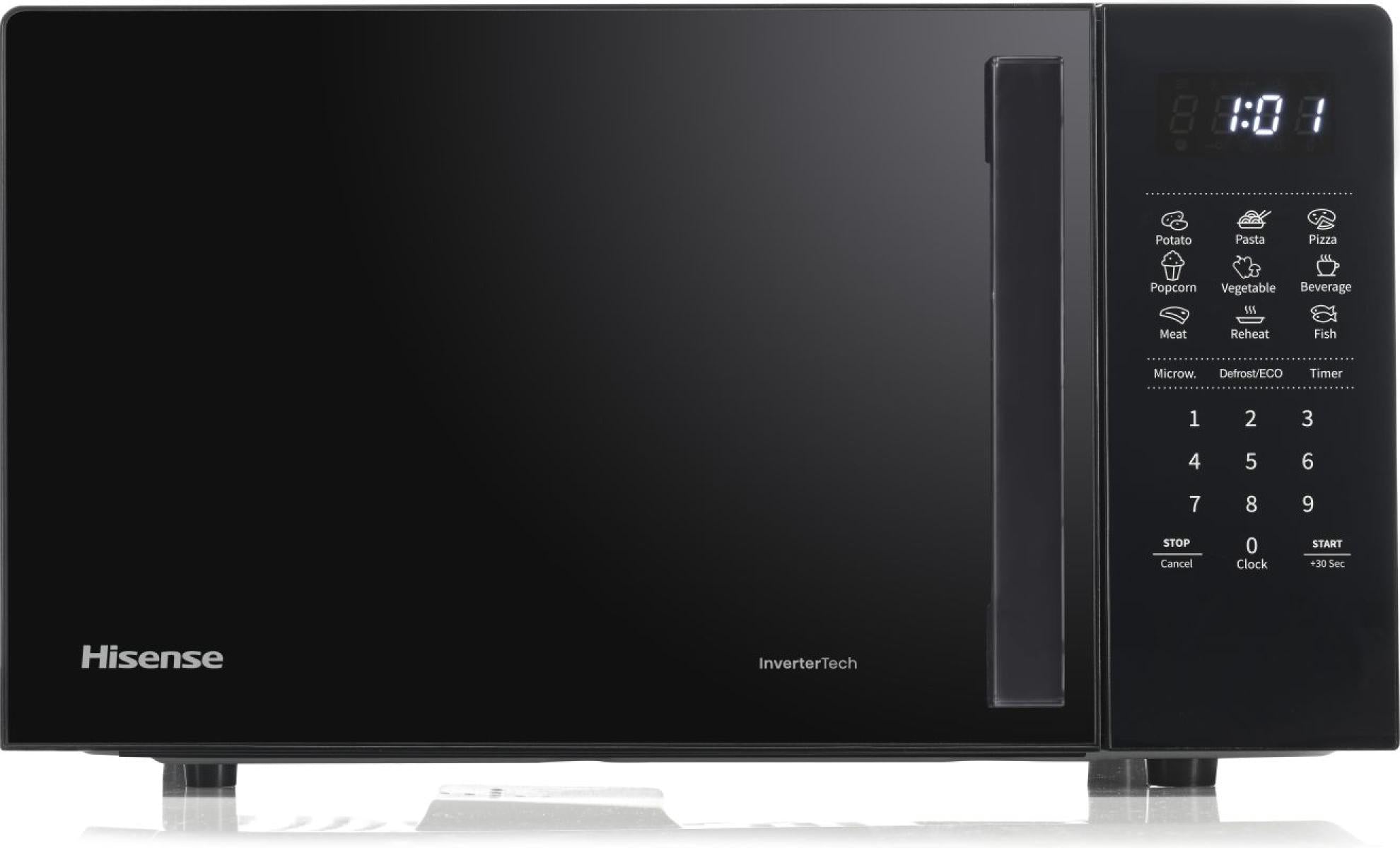 Hisense Solo-Mikrowelle H20MOBS4HI – 20 l, Inverter & Keramikboden, 700 W – schwarz