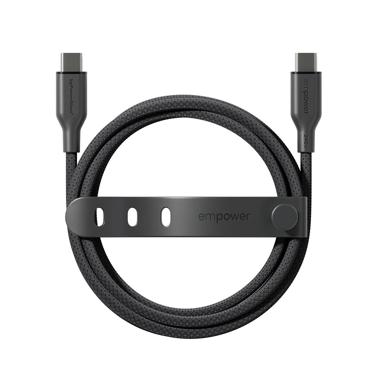 PanzerGlass USB-C auf USB-C Kabel – USB 2.0 (480 Mbit/s) – 1,2 m – PD 240 W – Schwarz