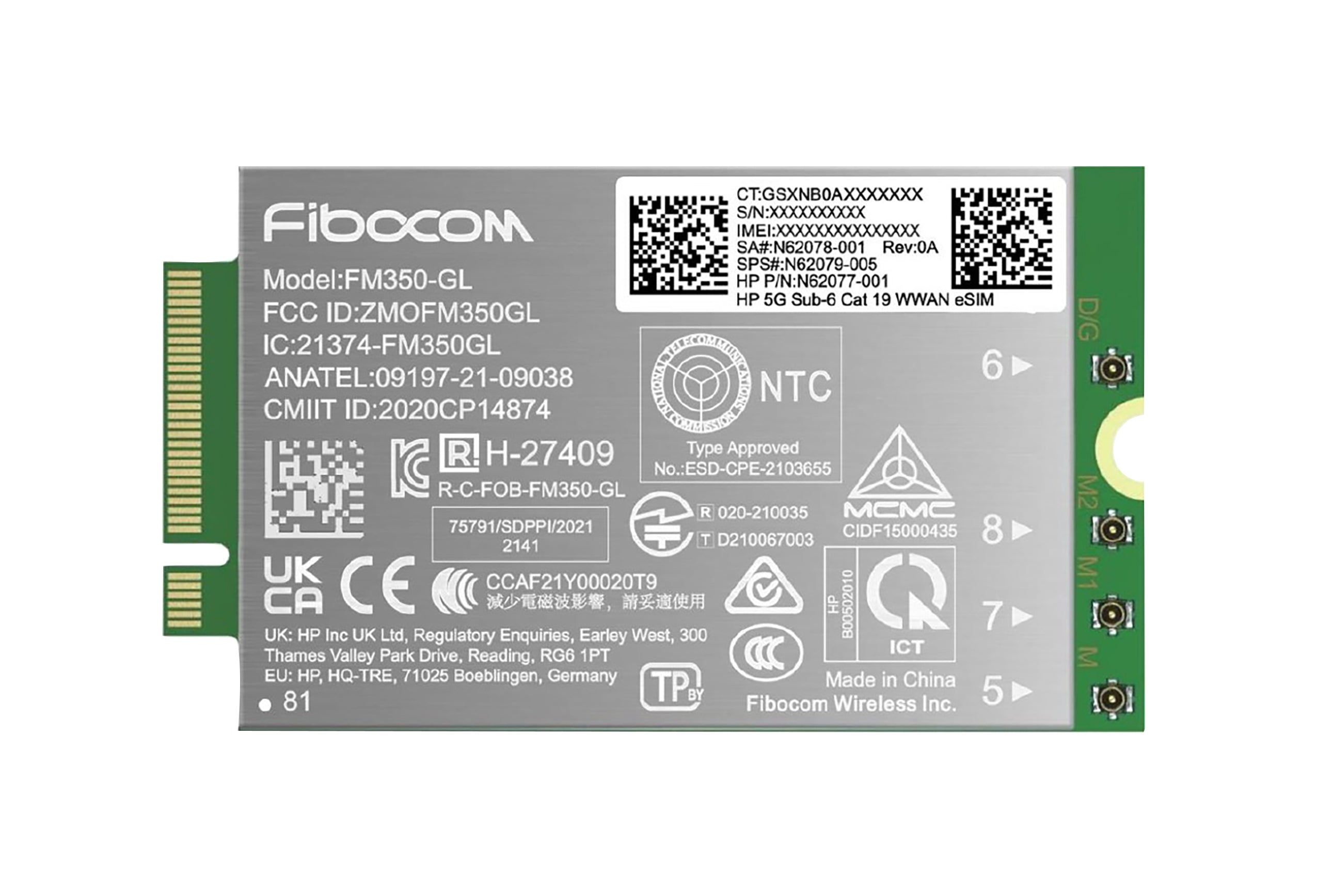 HP 5G WWAN-Modul für EliteBook & ZBook G11 (13–16") – 5G Sub-6 Cat 19
