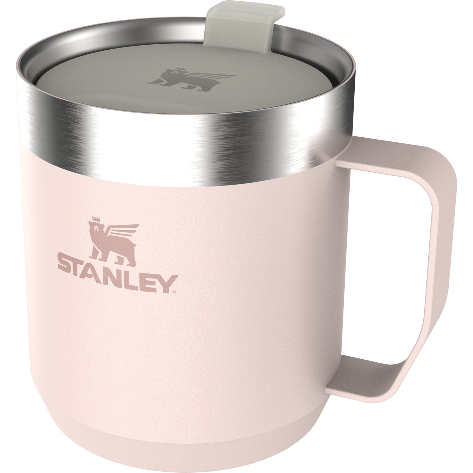 Stanley Camp Becher – 350 ml, Edelstahl, Rosa, mit Deckel, vakuumisoliert, spülmaschinenfest