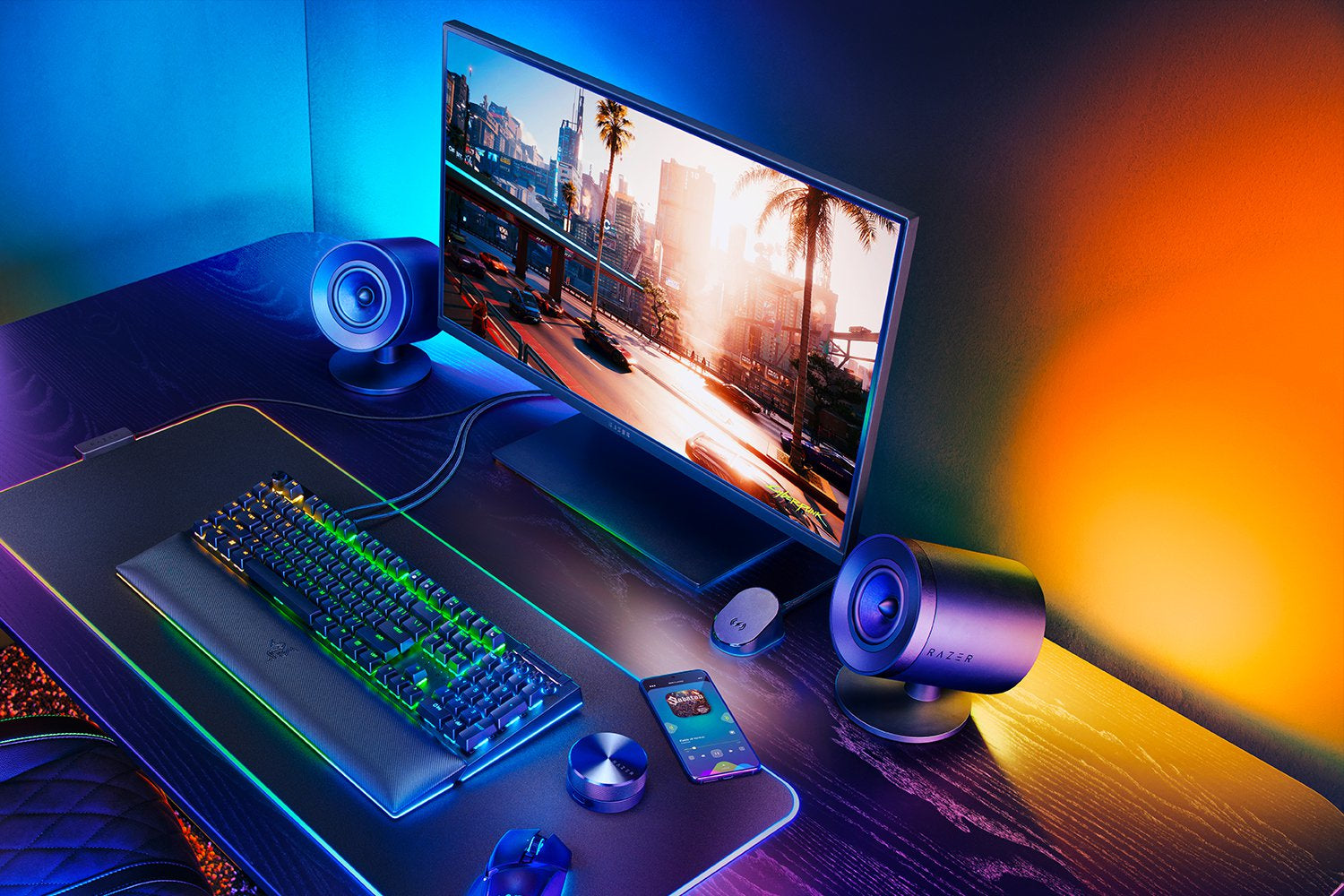 Razer Nommo V2 Pro – PC-Lautsprecher-Set – 2.1, mit Subwoofer, Bluetooth 5.3, Schwarz